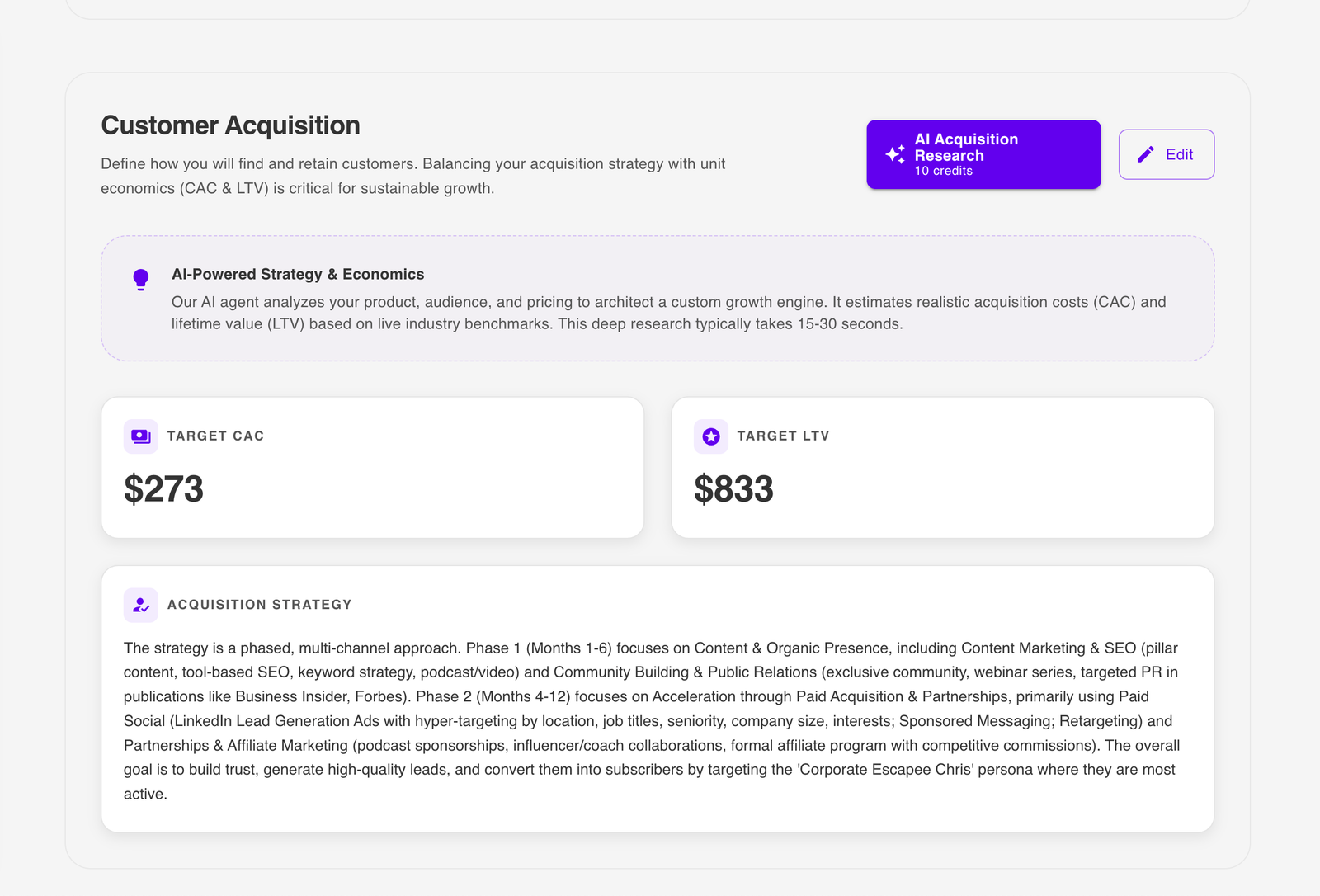 Customer acquisition marketing channels
